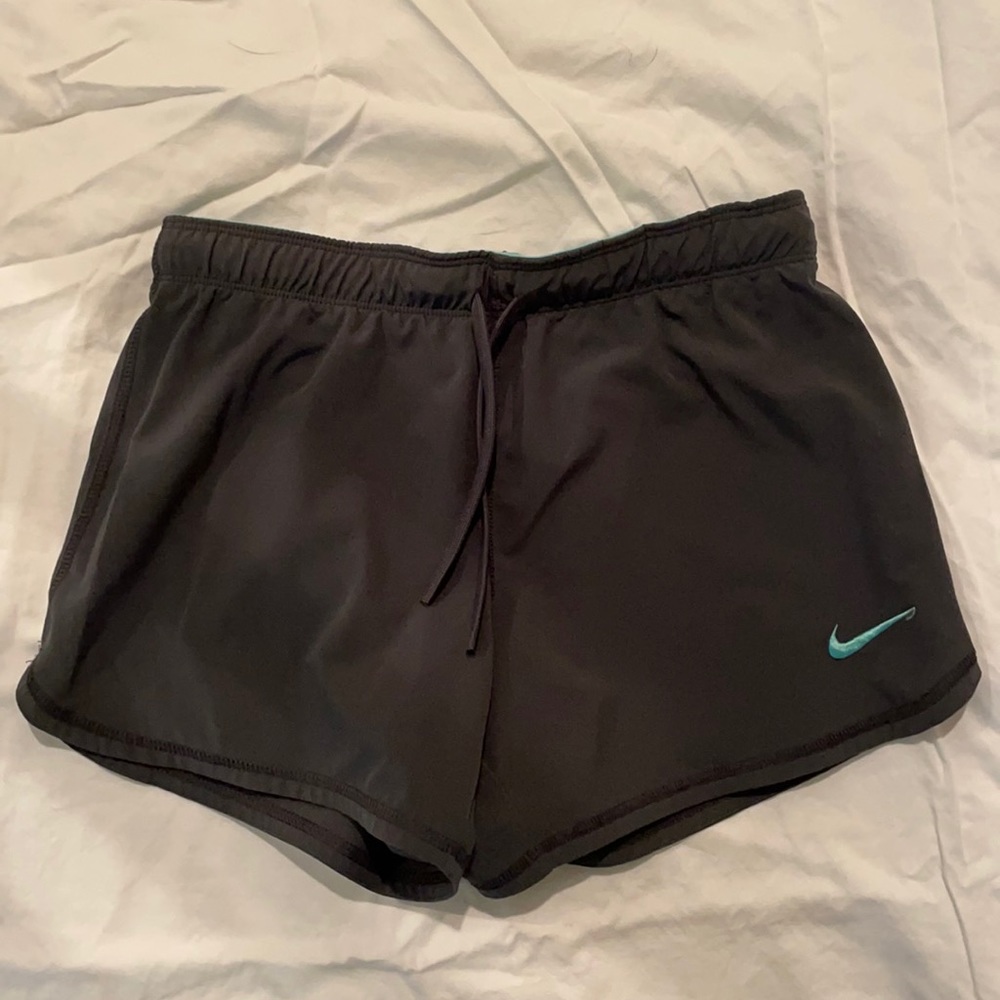 Dark gray/light blue Nike shorts